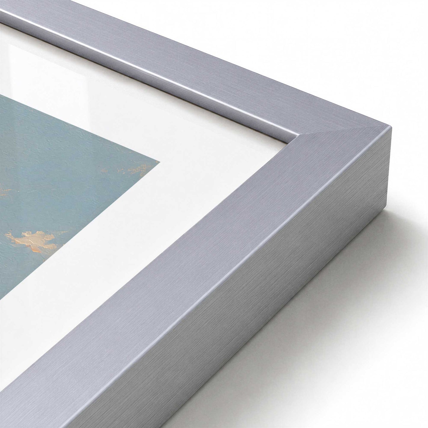 [Color:Polished Chrome], Picture of art in a Polished Chrome frame at an angle
