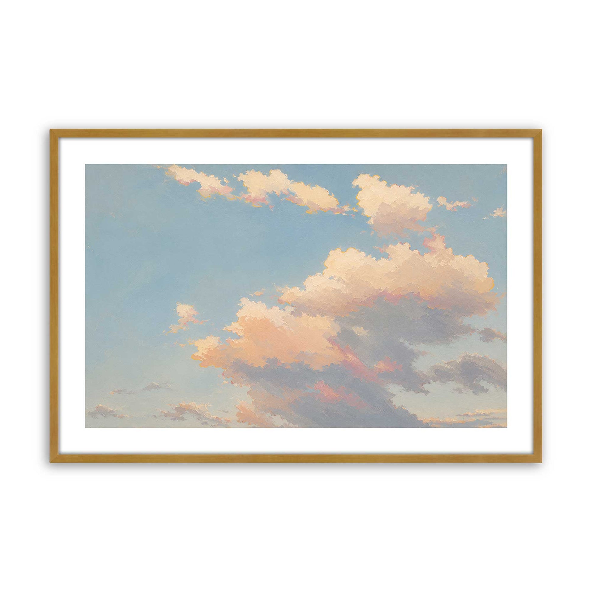 [Color:Polished Gold], Picture of art in a Polished Chrome frame
