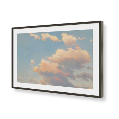 [Color:Satin Black], Picture of art in a Polished Chrome frame of the corner