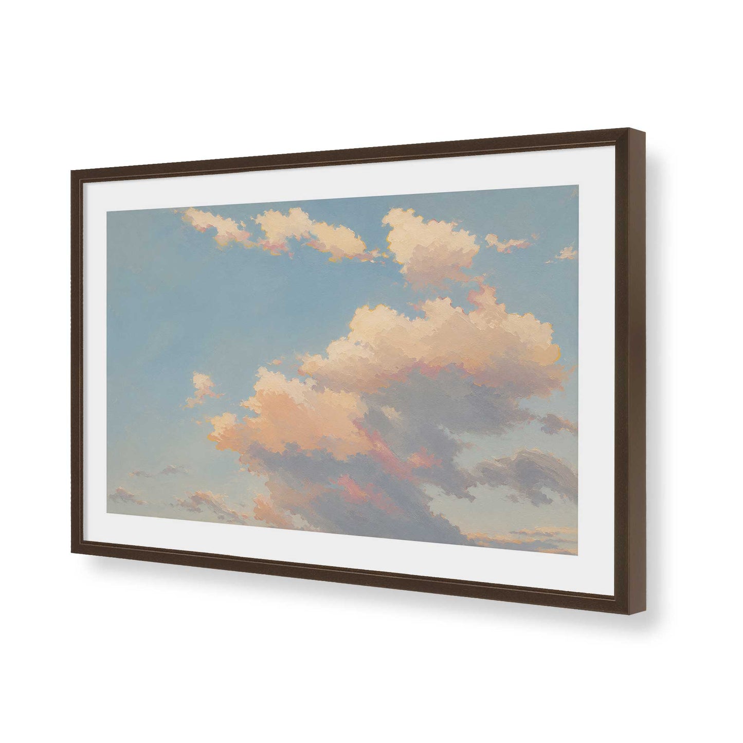 [Color:Belvinder Brown], Picture of art in a Polished Chrome frame of the corner
