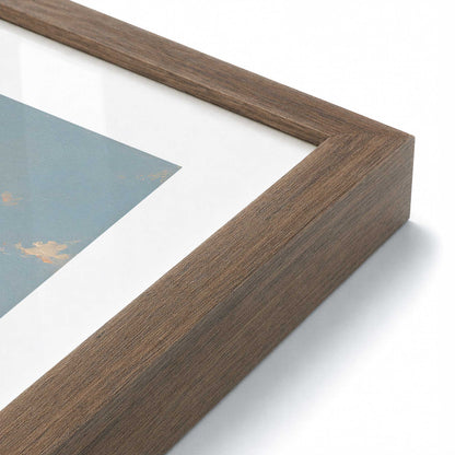 [Color:Walnut], Picture of art in a Polished Chrome frame at an angle