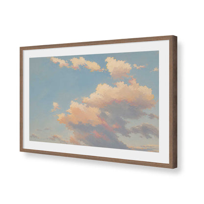 [Color:Walnut], Picture of art in a Polished Chrome frame of the corner
