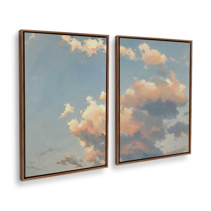 [Color:Walnut], Picture of art in a Walnut frame at an angle