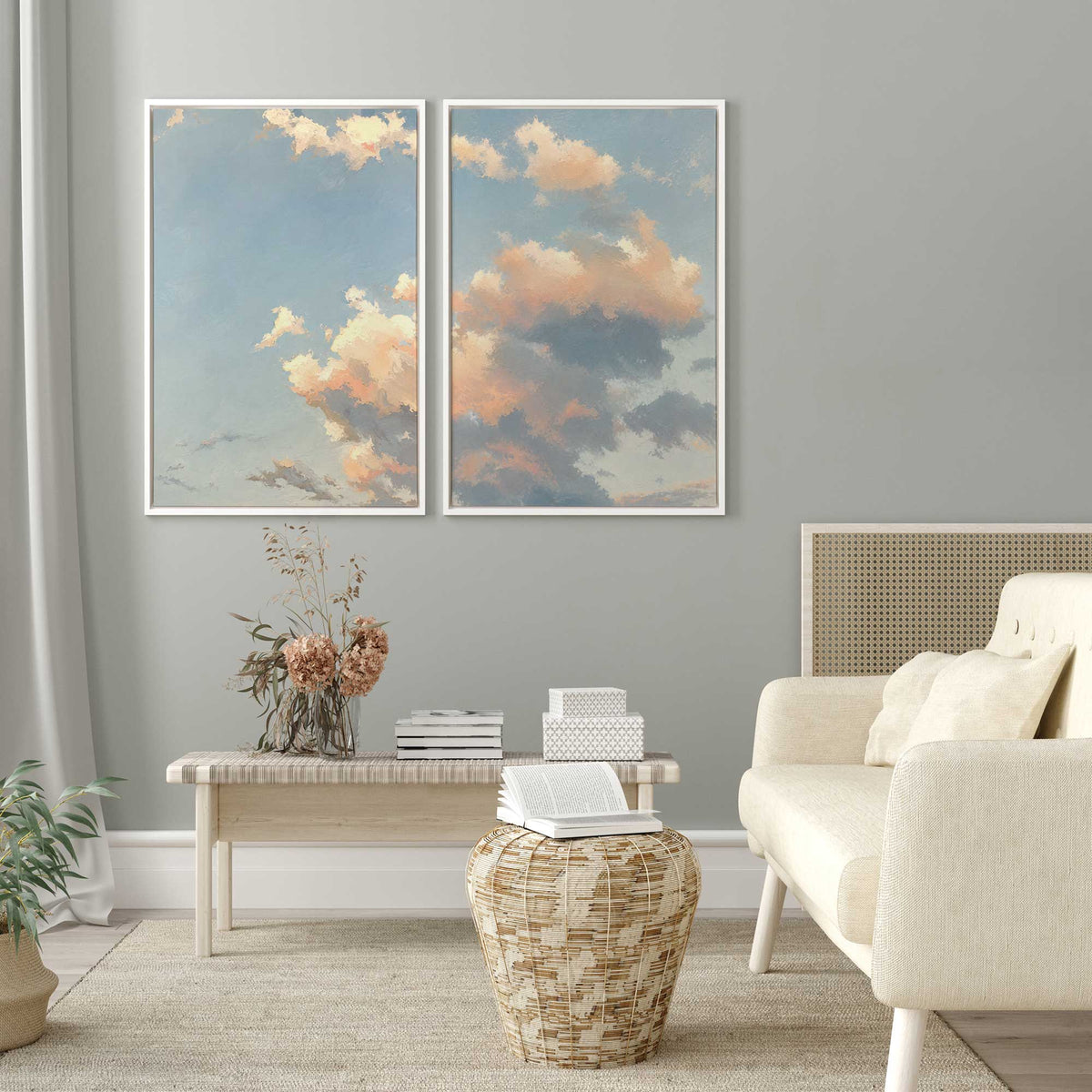 [Color:Opaque White], Picture of art in a White frame