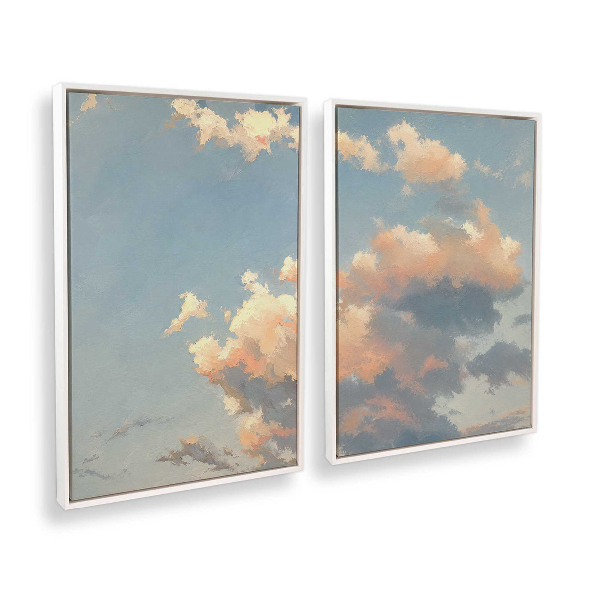 [Color:Opaque White], Picture of art in a White frame at an angle