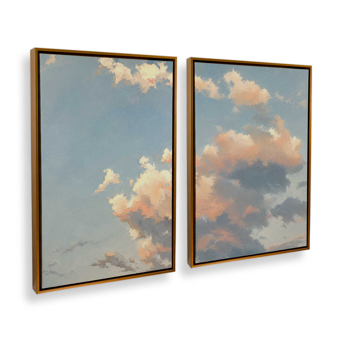 [Color:Polished Gold], Picture of art in a Polished Gold frame at an angle