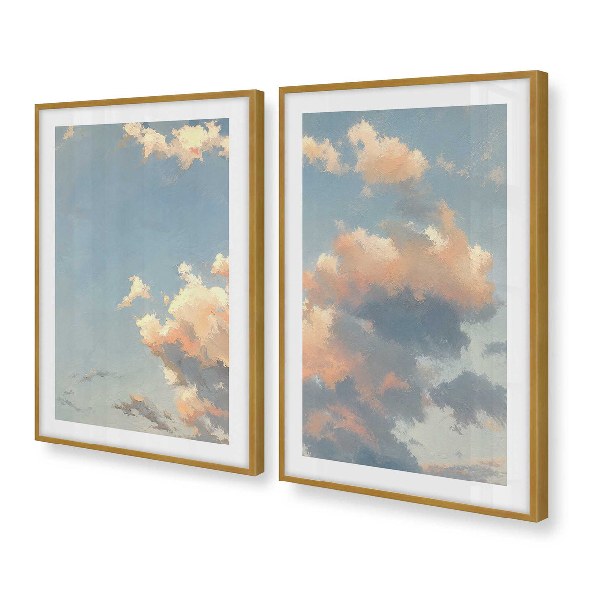 [Color:Polished Gold], Picture of art in a Polished Gold frame at an angle