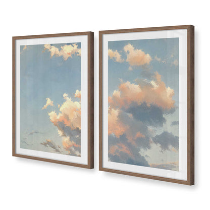 [Color:Walnut], Picture of art in a Walnut frame at an angle