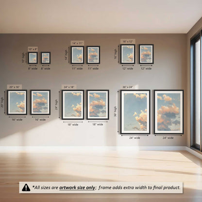 Skyward Cloud Study Set of 2 Prints