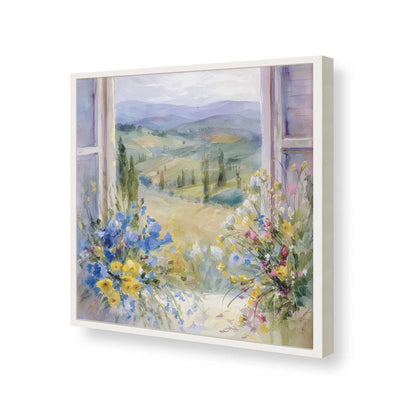 [Color:Opaque White], Picture of art in a Opaque White frame of the corner