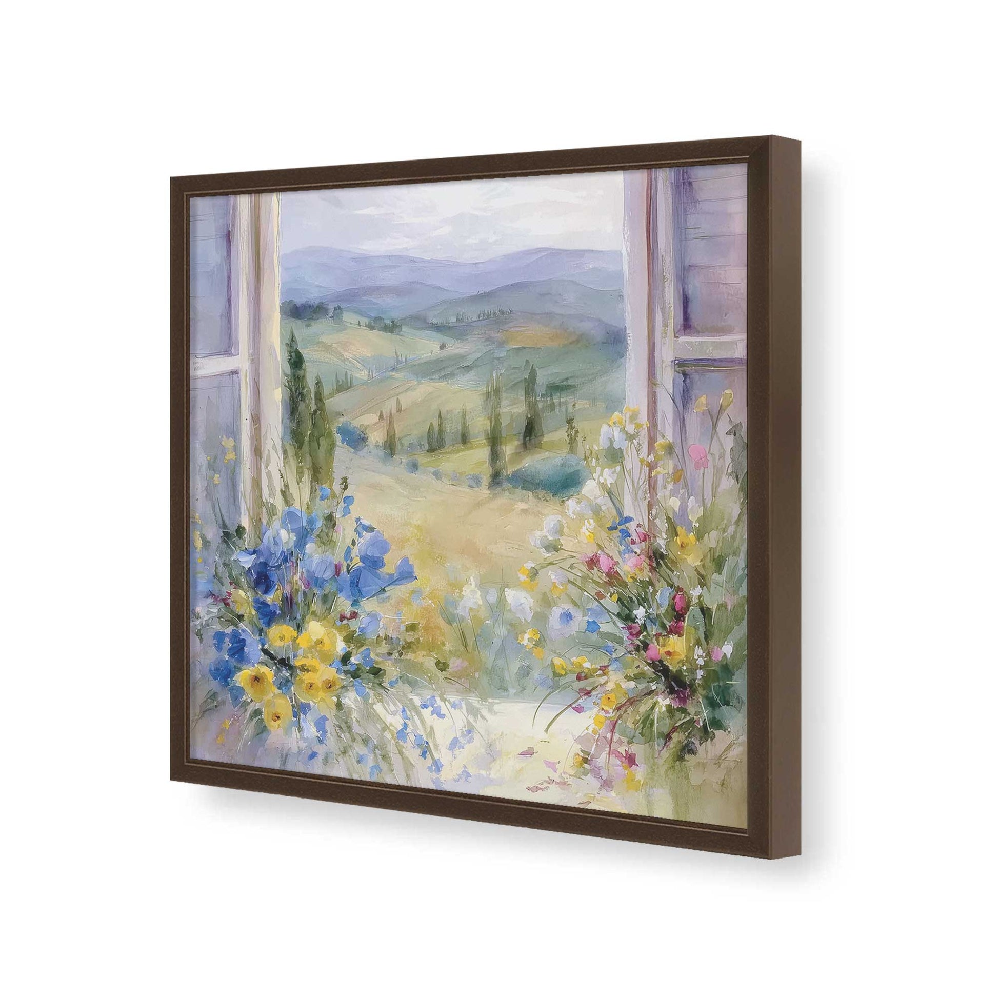 [Color:Espresso], Picture of art in a Espresso frame of the corner
