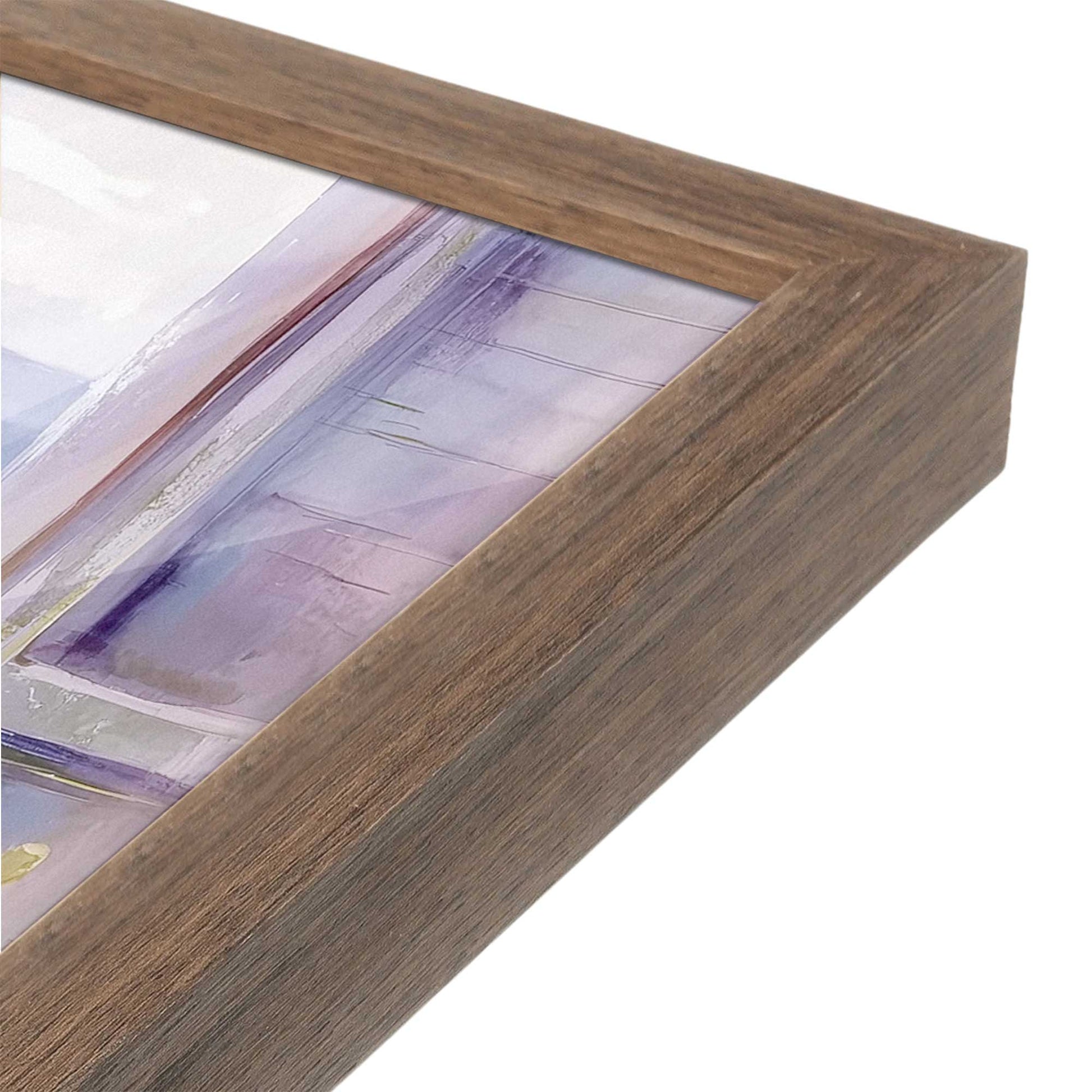 [Color:Walnut], Picture of art in a Walnut frame at an angle