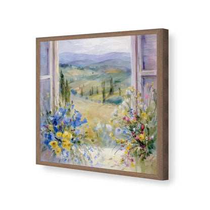 [Color:Walnut], Picture of art in a Walnut frame of the corner