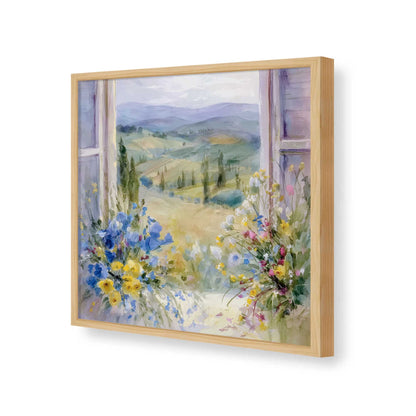 [Color:American Maple], Picture of art in a American Maple frame of the corner