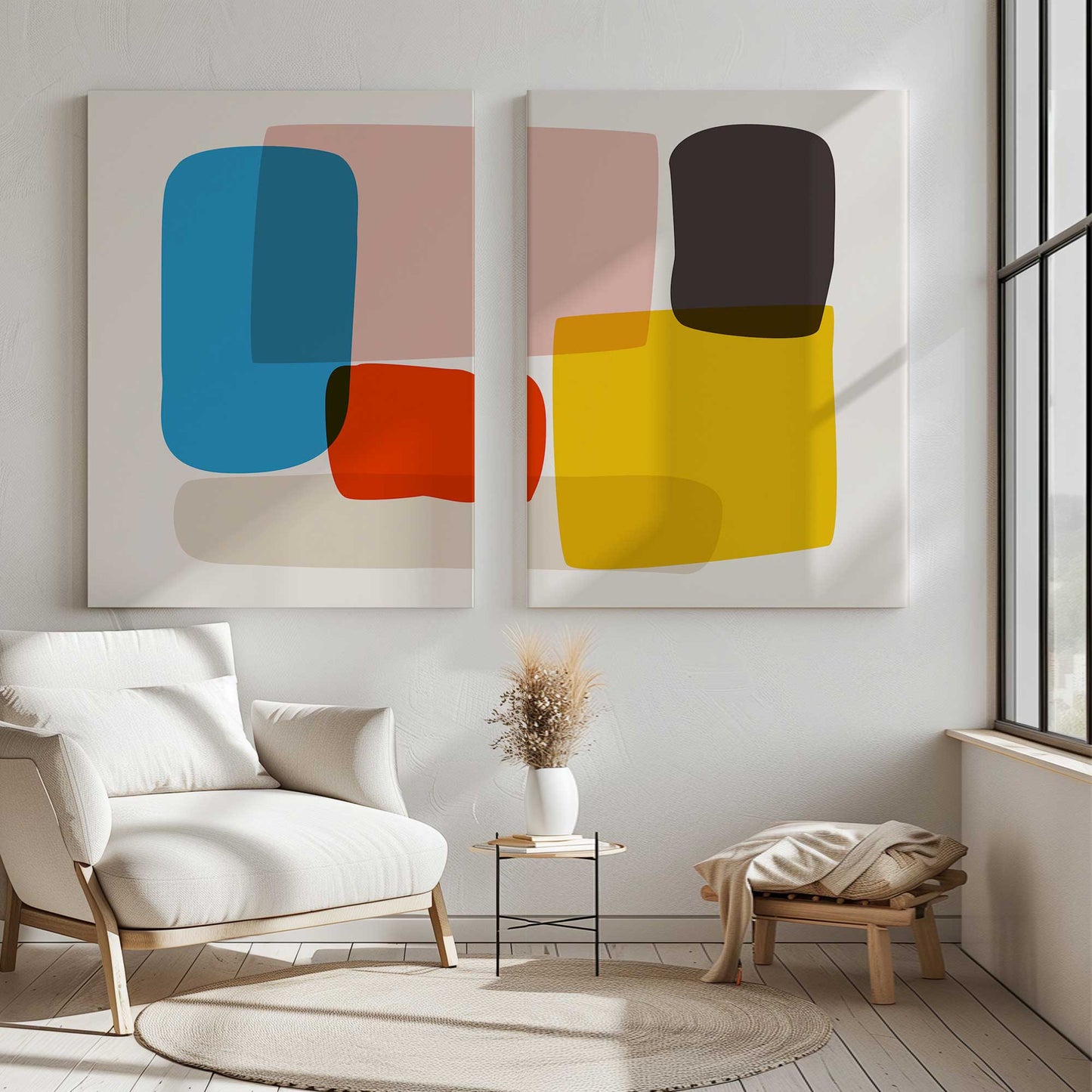 [Color:Stretched Canvas], Picture of art in a room