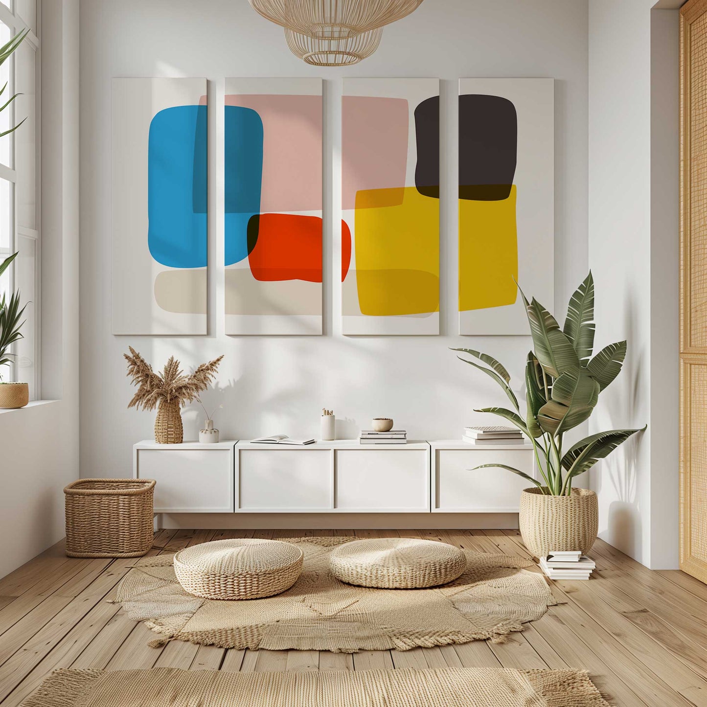 [Color:Stretched Canvas], Picture of art in a room