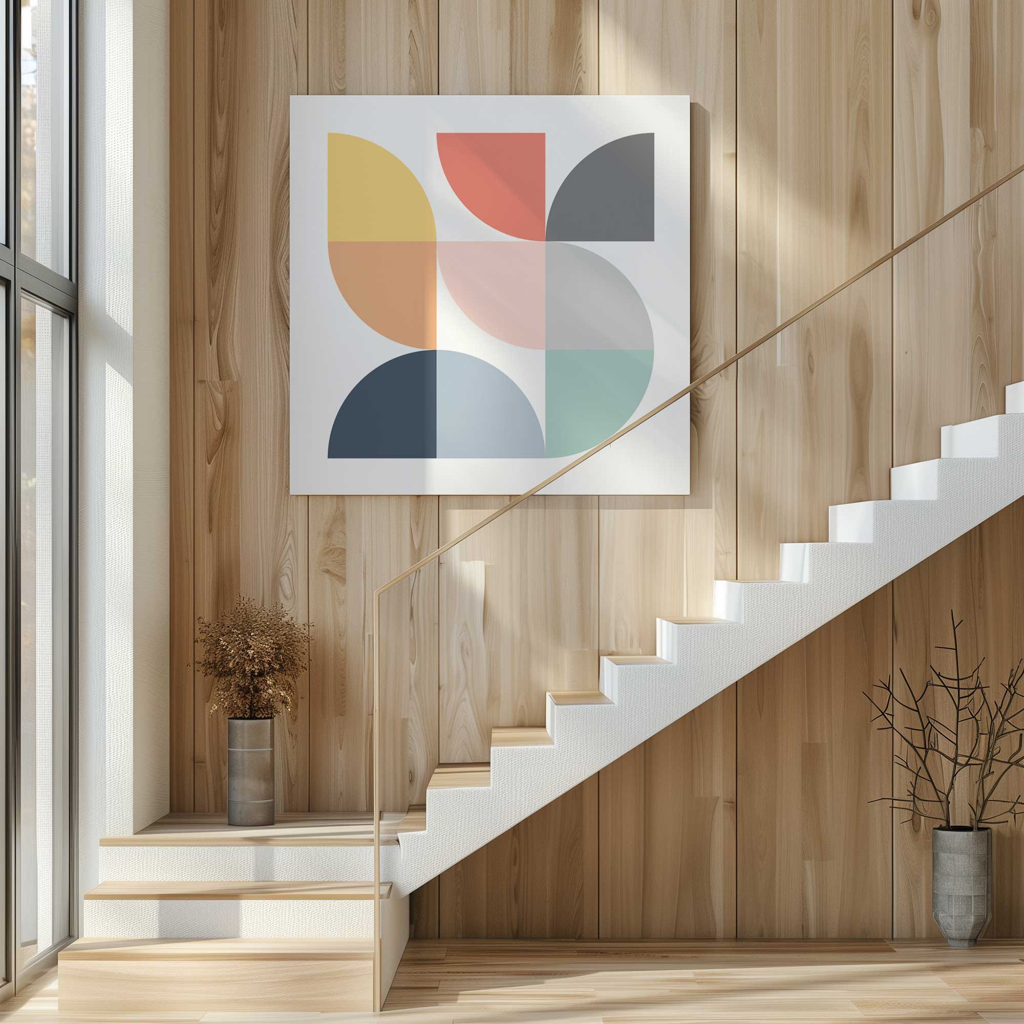 angles of harmony large square canvas art print