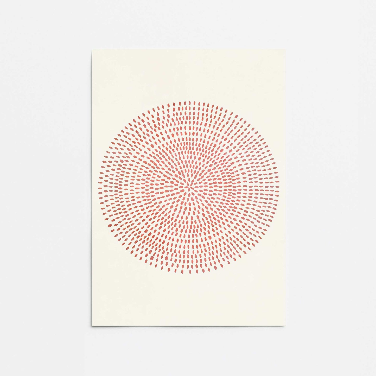 Red Circle in Dots Promotional Rolled Print