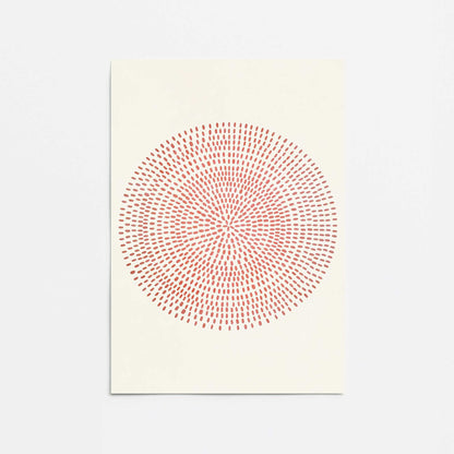 Red Circle in Dots Promotional Rolled Print