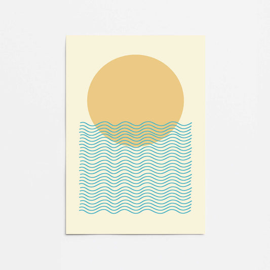 Sun and Waves Promotional Rolled Print