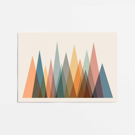 Mountains in Abstract Promotional Rolled Print