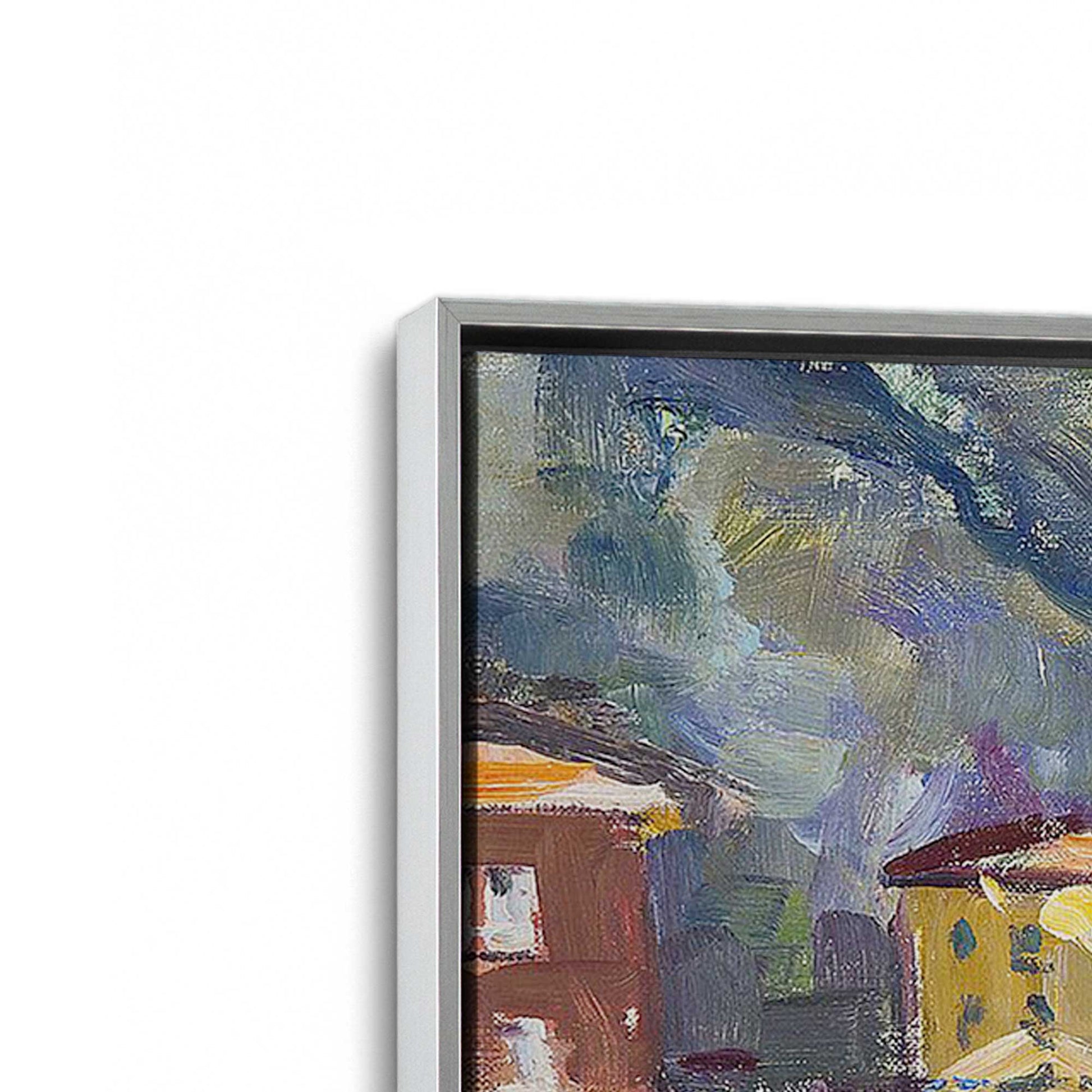 [Color:Polished Chrome], Picture of art in a Polished Chrome frame at an angle