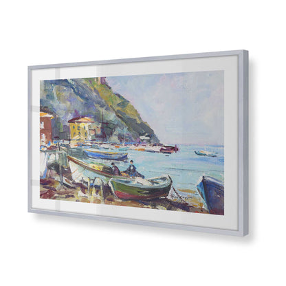 [Color:Polished Chrome], Picture of art in a Polished Chrome frame at an angle