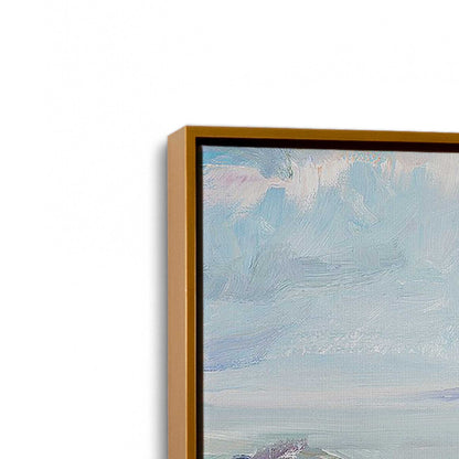 [Color:Polished Gold], Picture of art in a Polished Gold frame at an angle