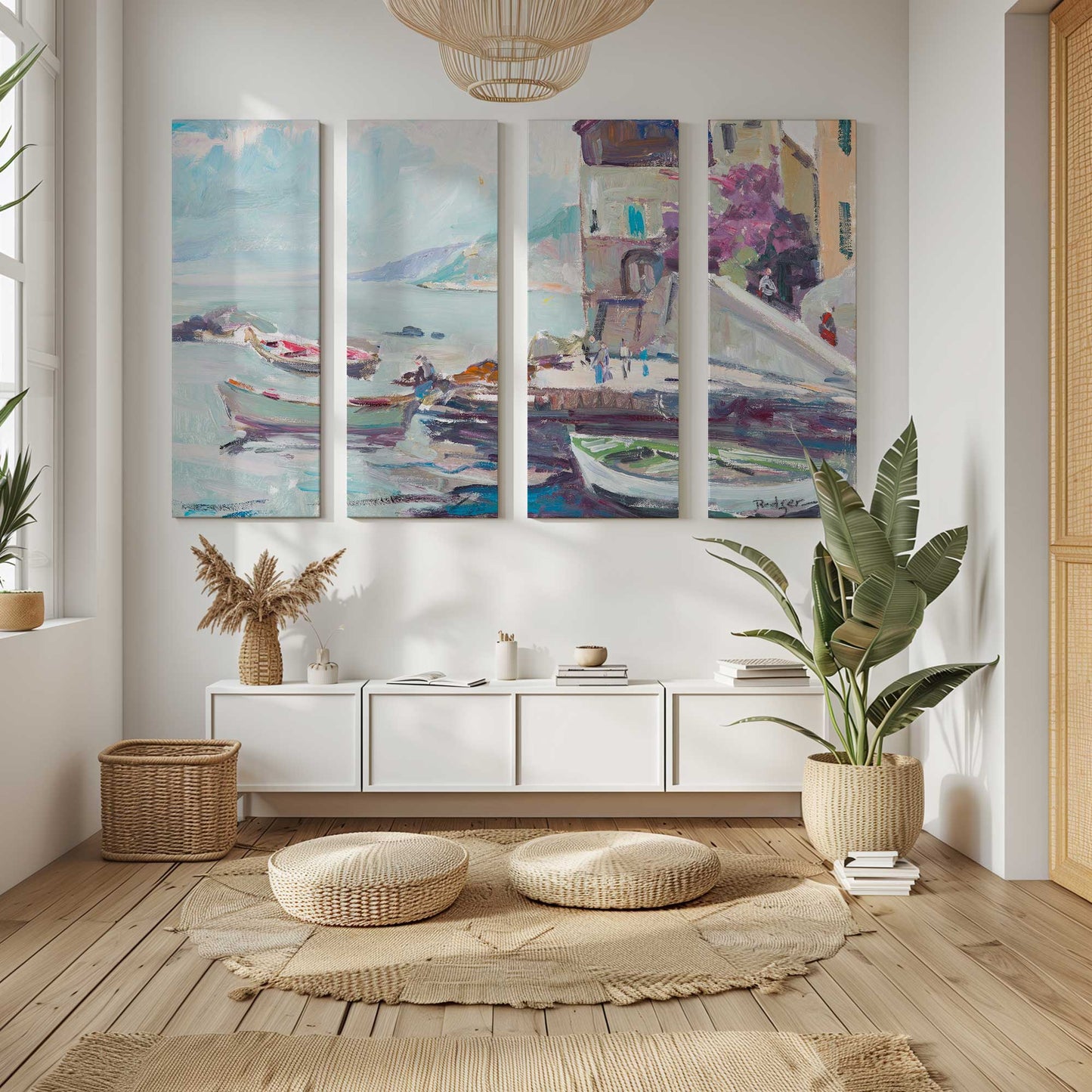 [Color:Stretched Canvas], Picture of art in a room