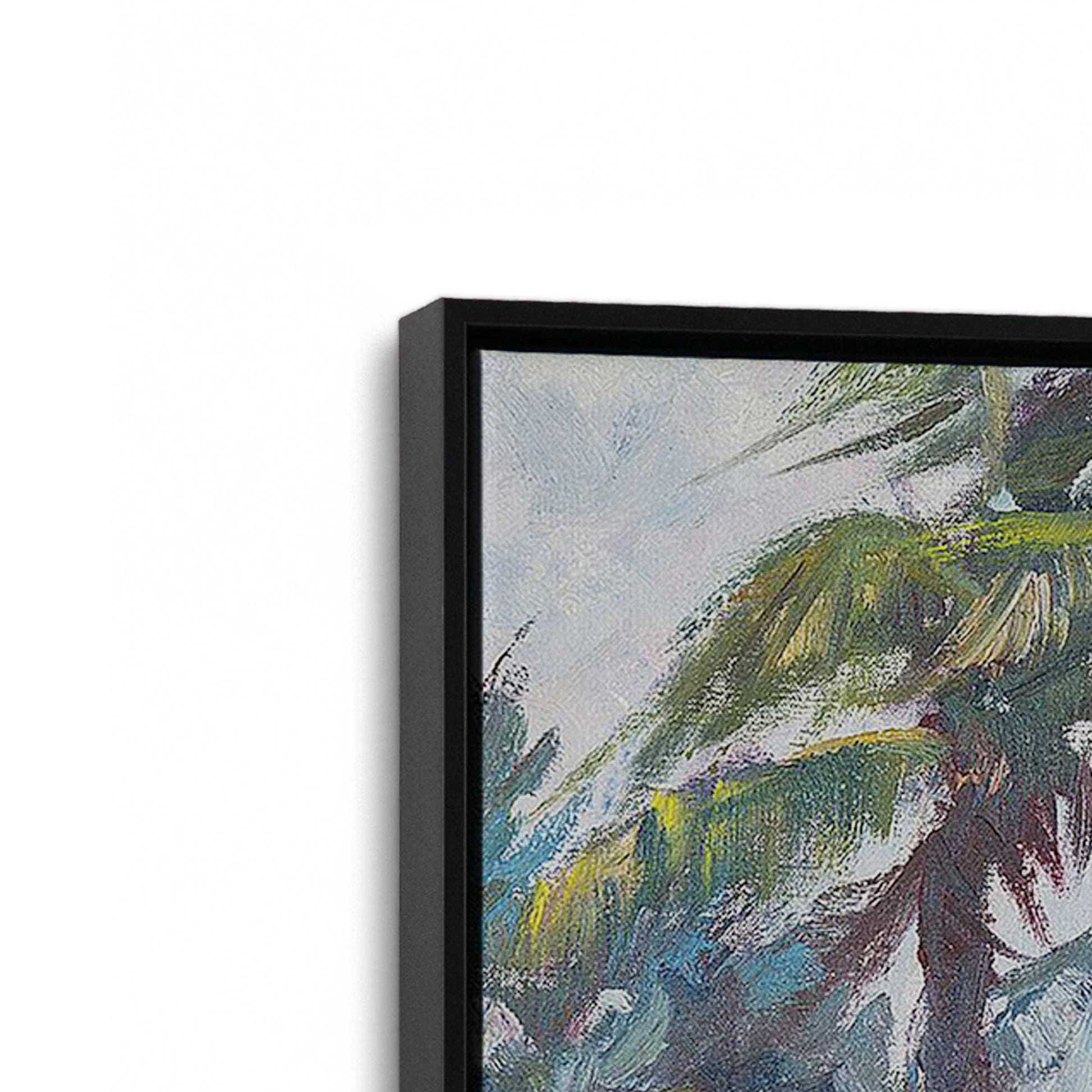 [Color:Satin Black], Picture of art in a Satin Black frame at an angle