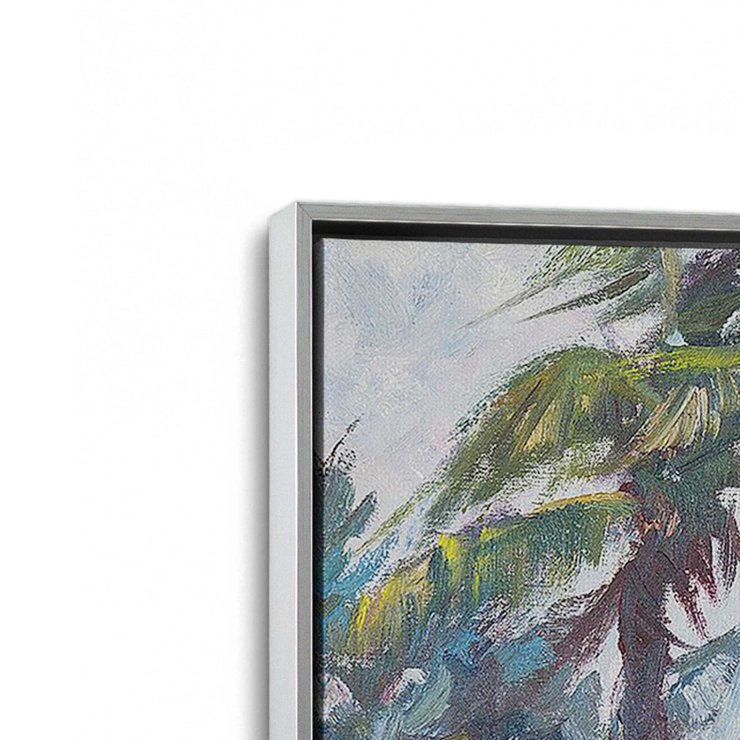 [Color:Polished Chrome], Picture of art in a Polished Chrome frame at an angle