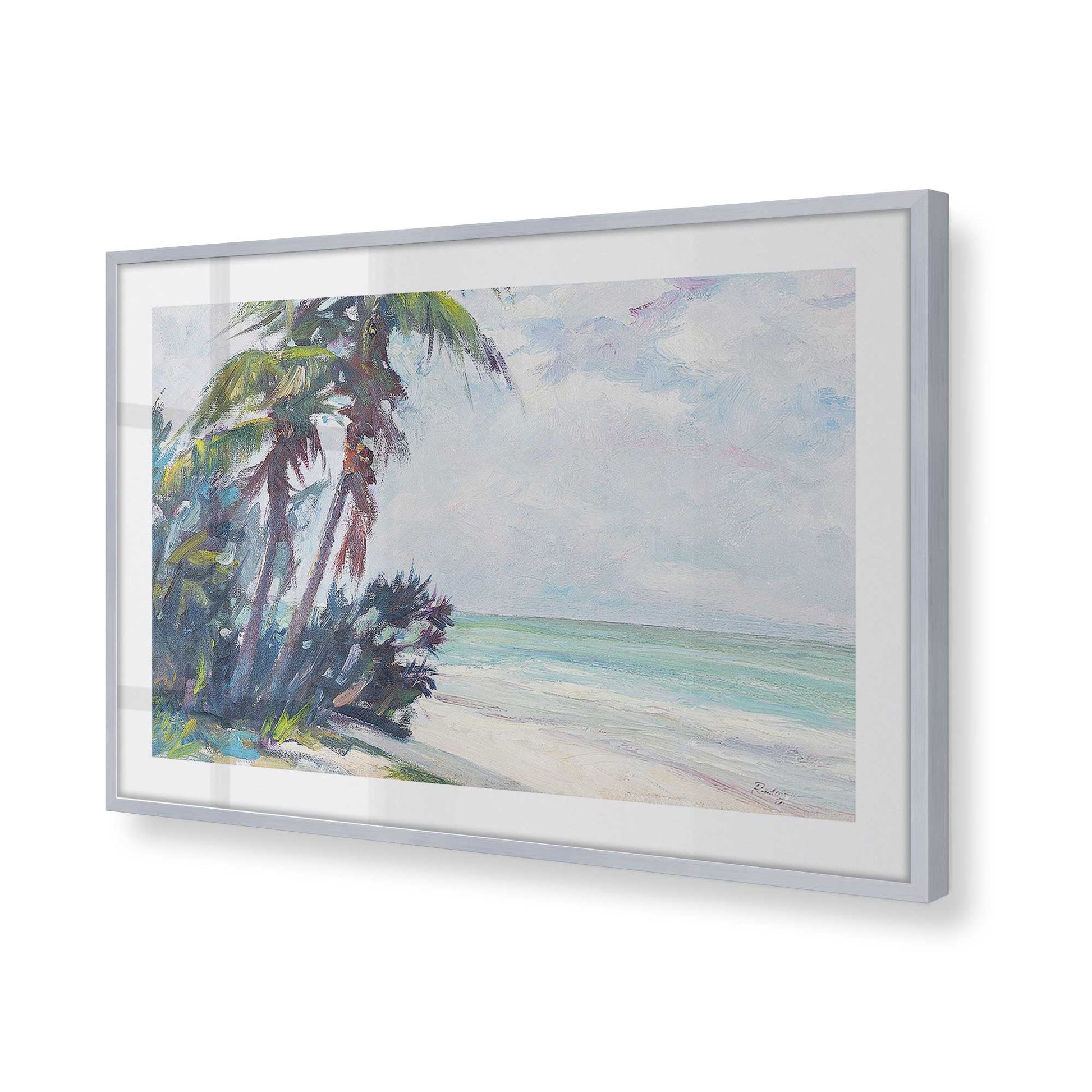 [Color:Polished Chrome], Picture of art in a Polished Chrome frame at an angle