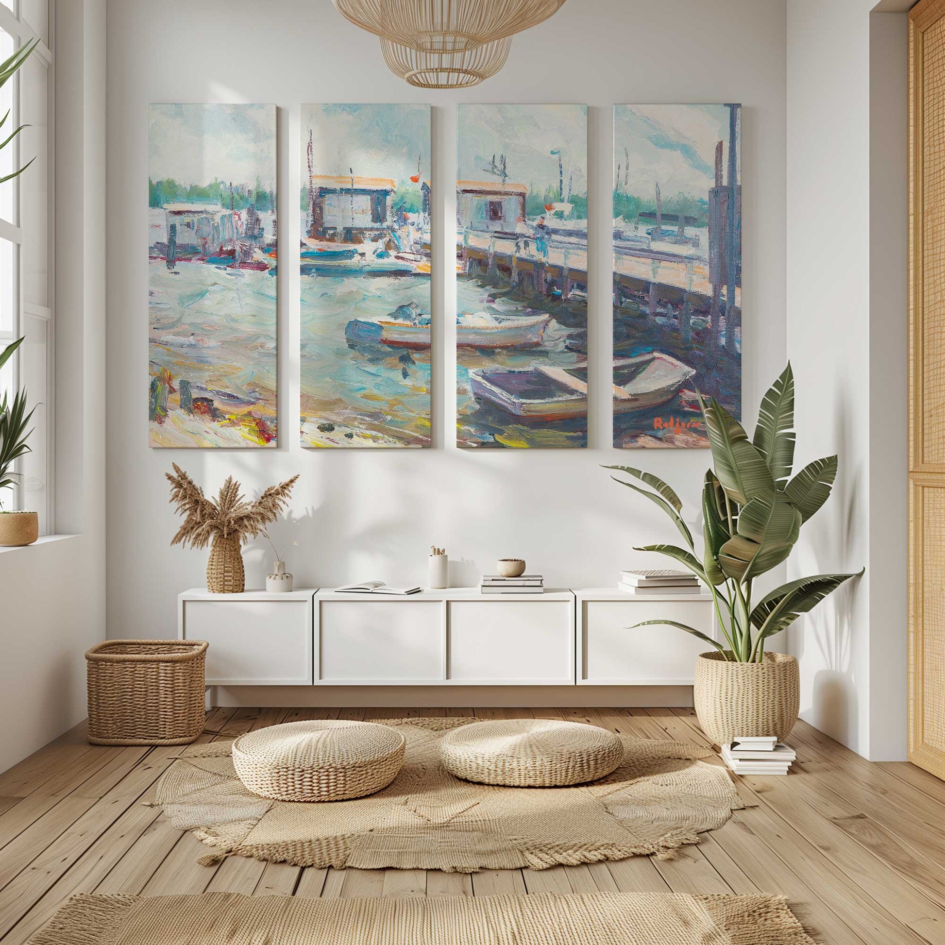 [Color:Stretched Canvas], Picture of art in a room