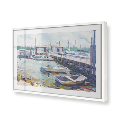 [Color:Opaque White], Picture of art in a Opaque White frame at an angle