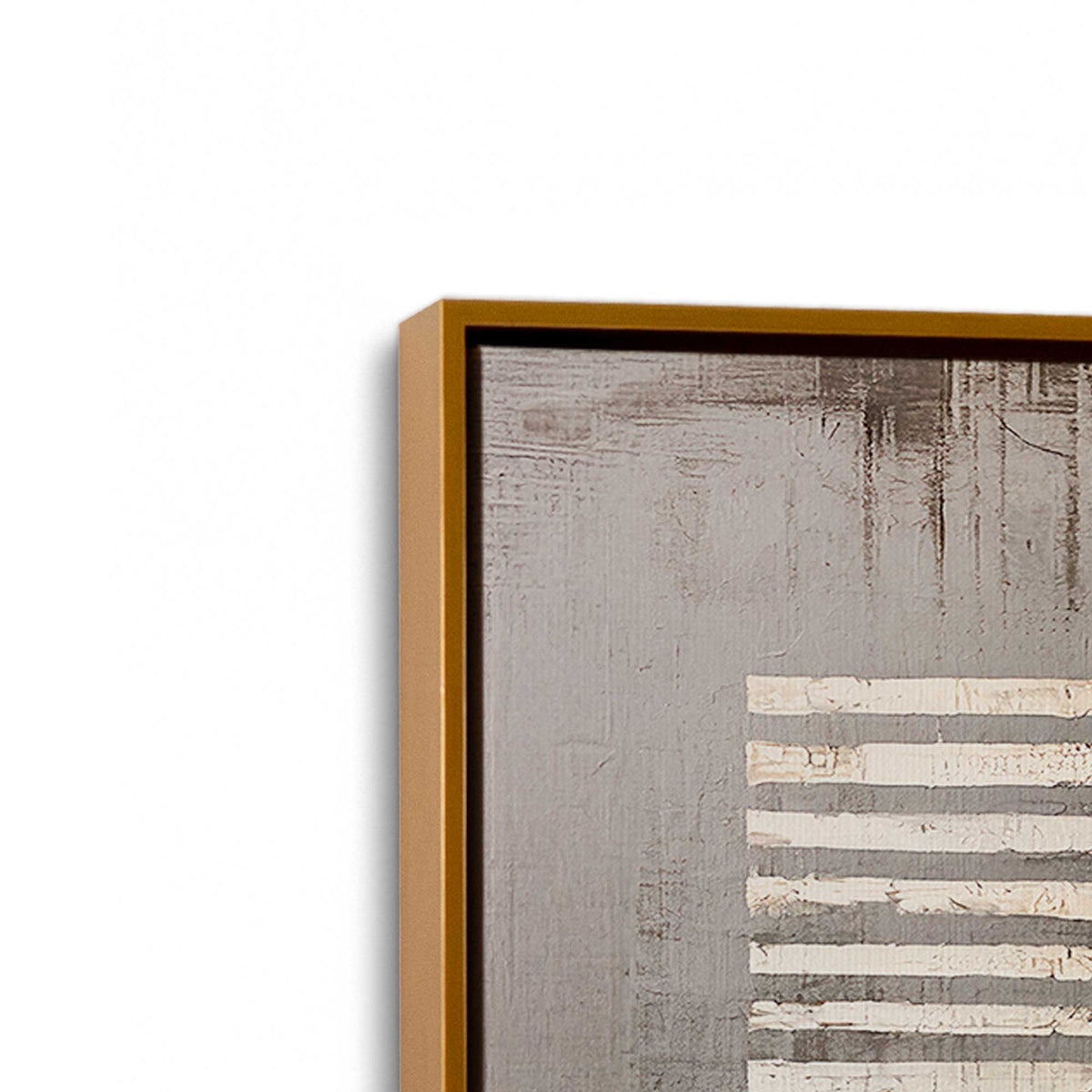 [Color:Polished Gold], Picture of art in a Polished Gold frame at an angle