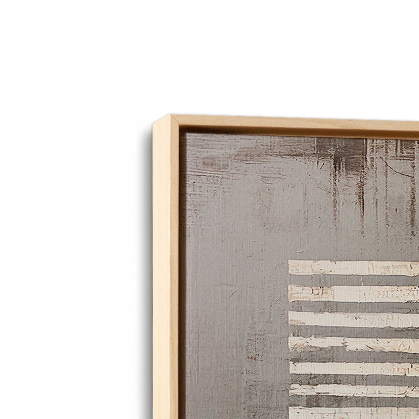 [Color:American Maple], Picture of art in a American Maple frame at an angle