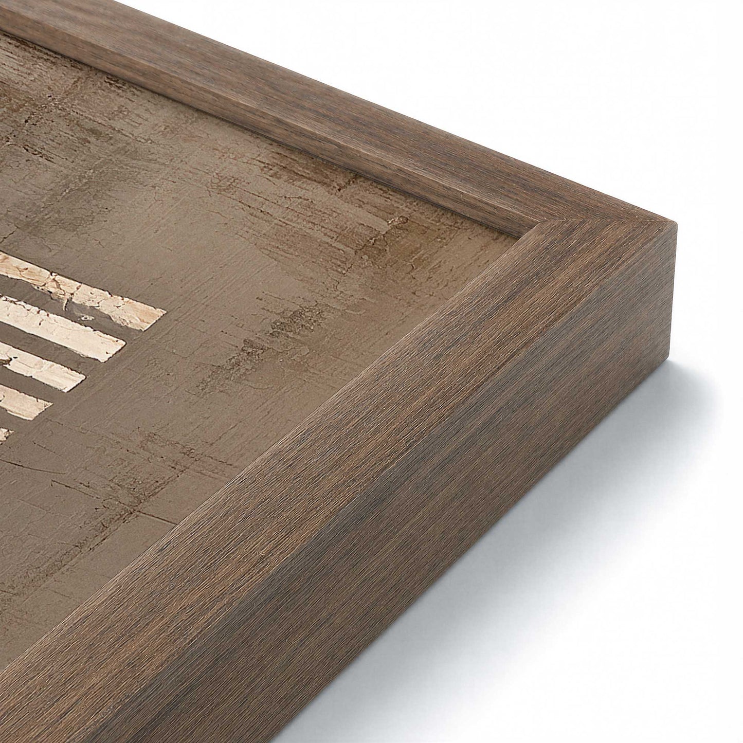 [Color:Walnut], Picture of art in a Walnut frame at an angle