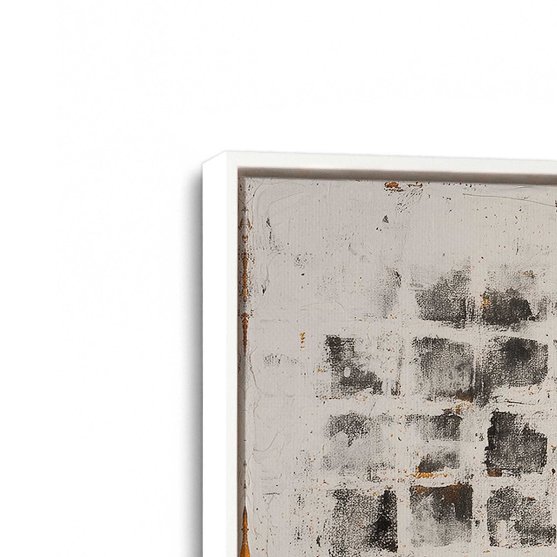 [Color:Opaque White], Picture of art in a White frame at an angle