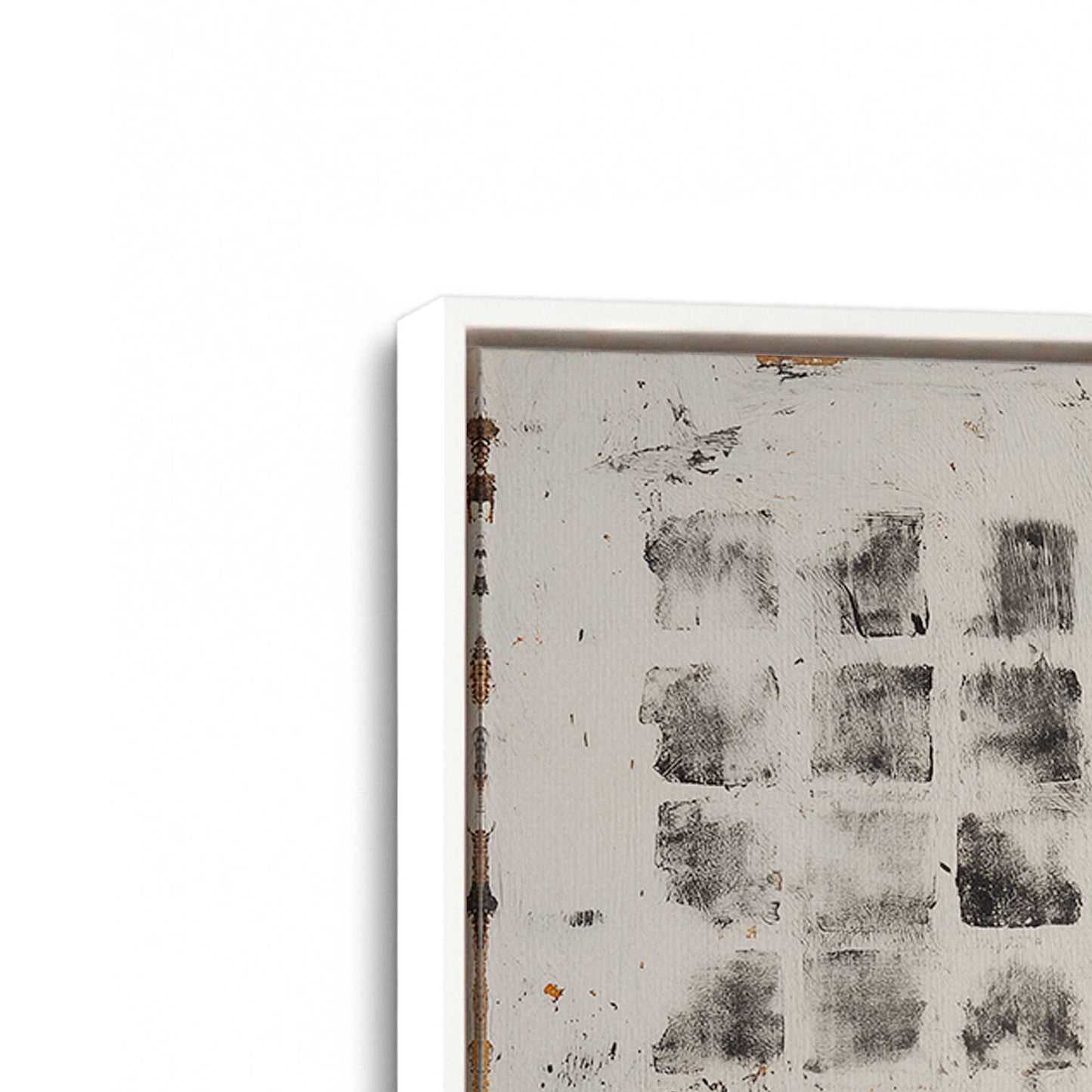 [Color:Opaque White], Picture of art in a White frame at an angle