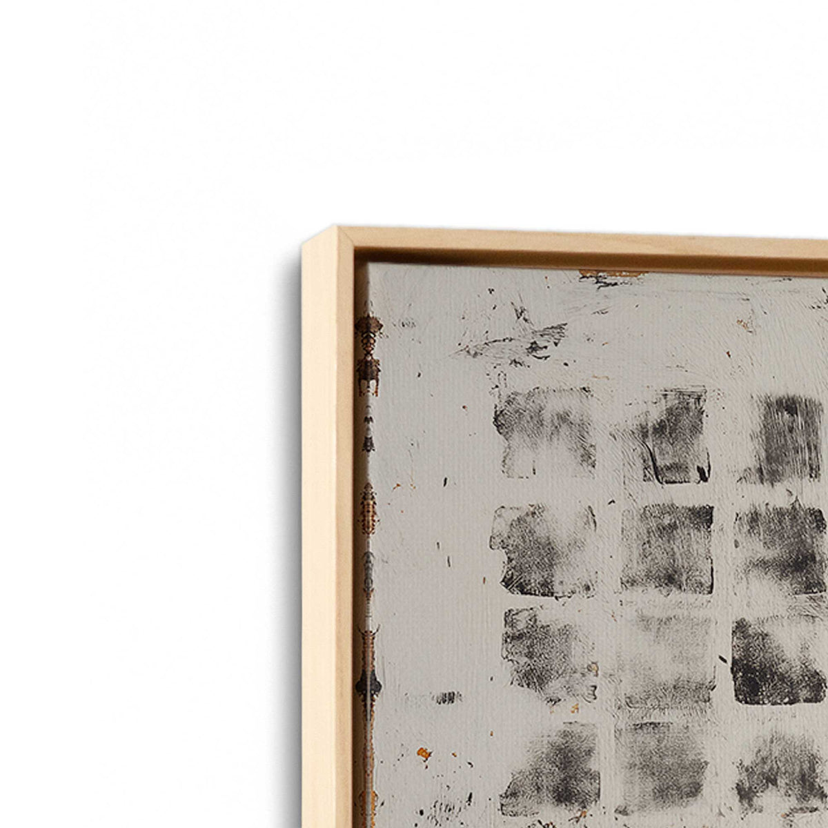 [Color:American Maple], Picture of art in a American Maple frame at an angle