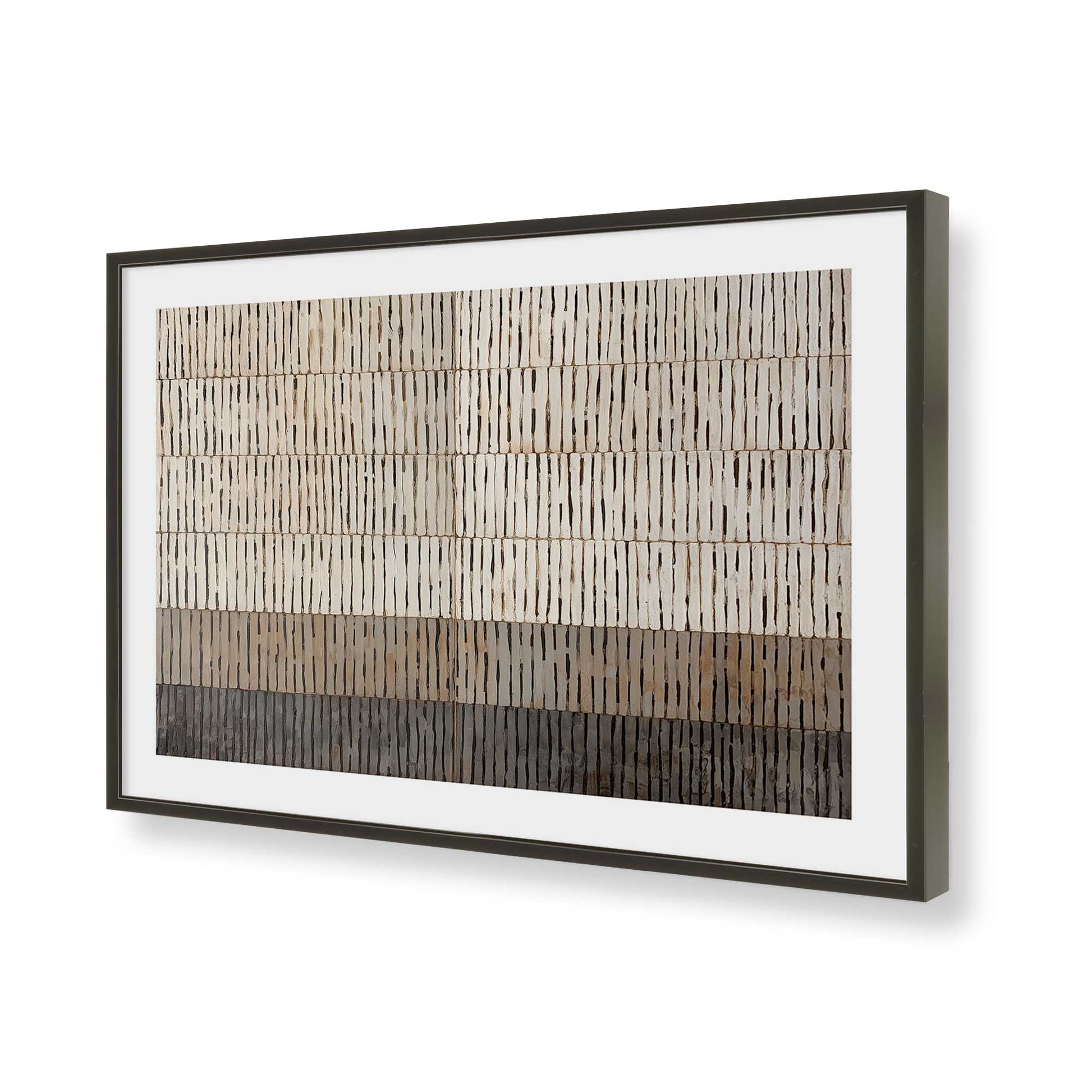[Color:Satin Black], Picture of art in a Polished Chrome frame of the corner