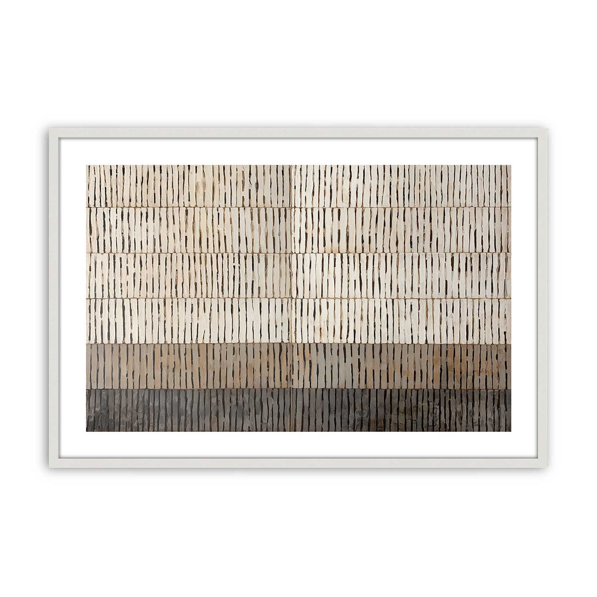 [Color:Opaque White], Picture of art in a Polished Chrome frame