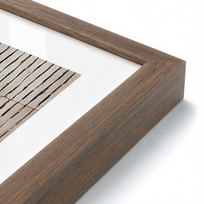 [Color:Walnut], Picture of art in a Polished Chrome frame at an angle