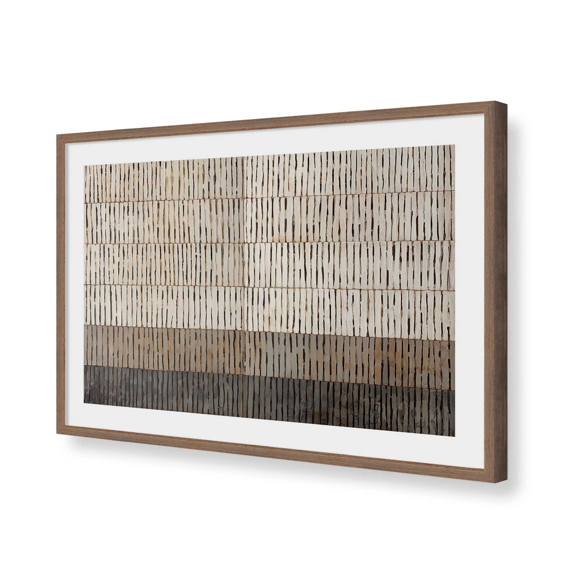 [Color:Walnut], Picture of art in a Polished Chrome frame of the corner