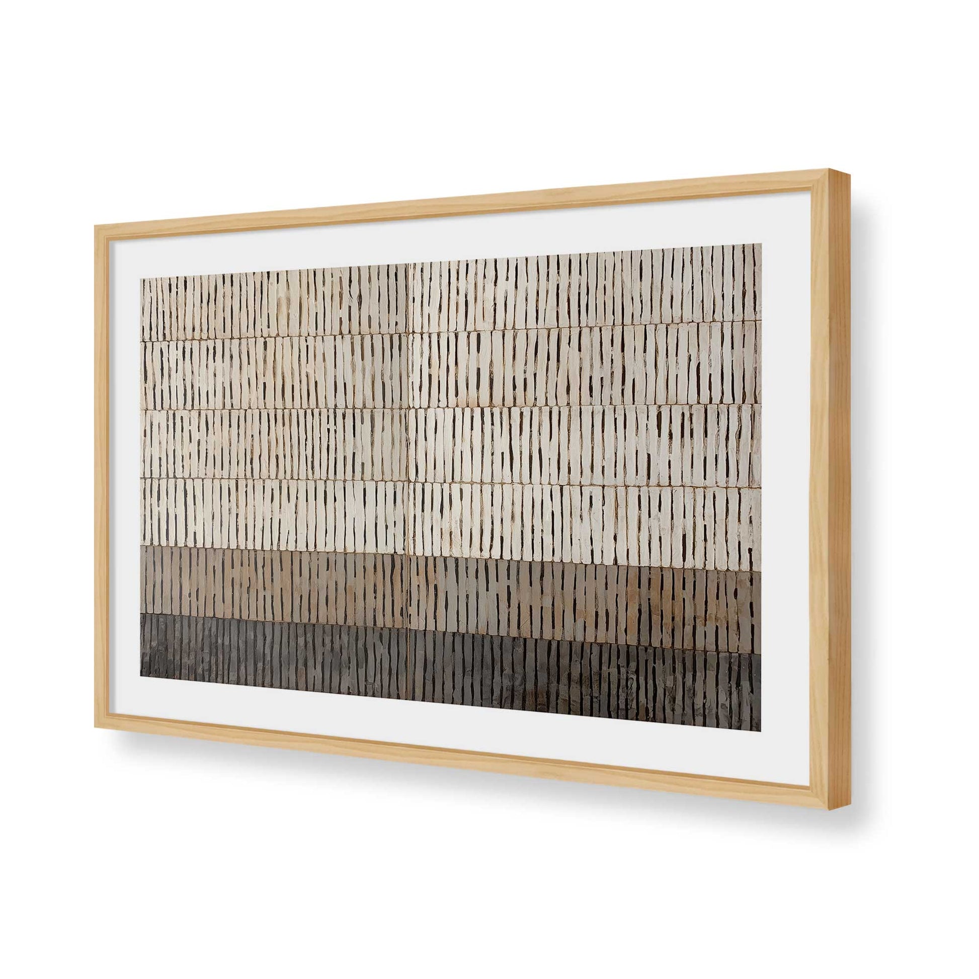 [Color:American Maple], Picture of art in a Polished Chrome frame of the corner