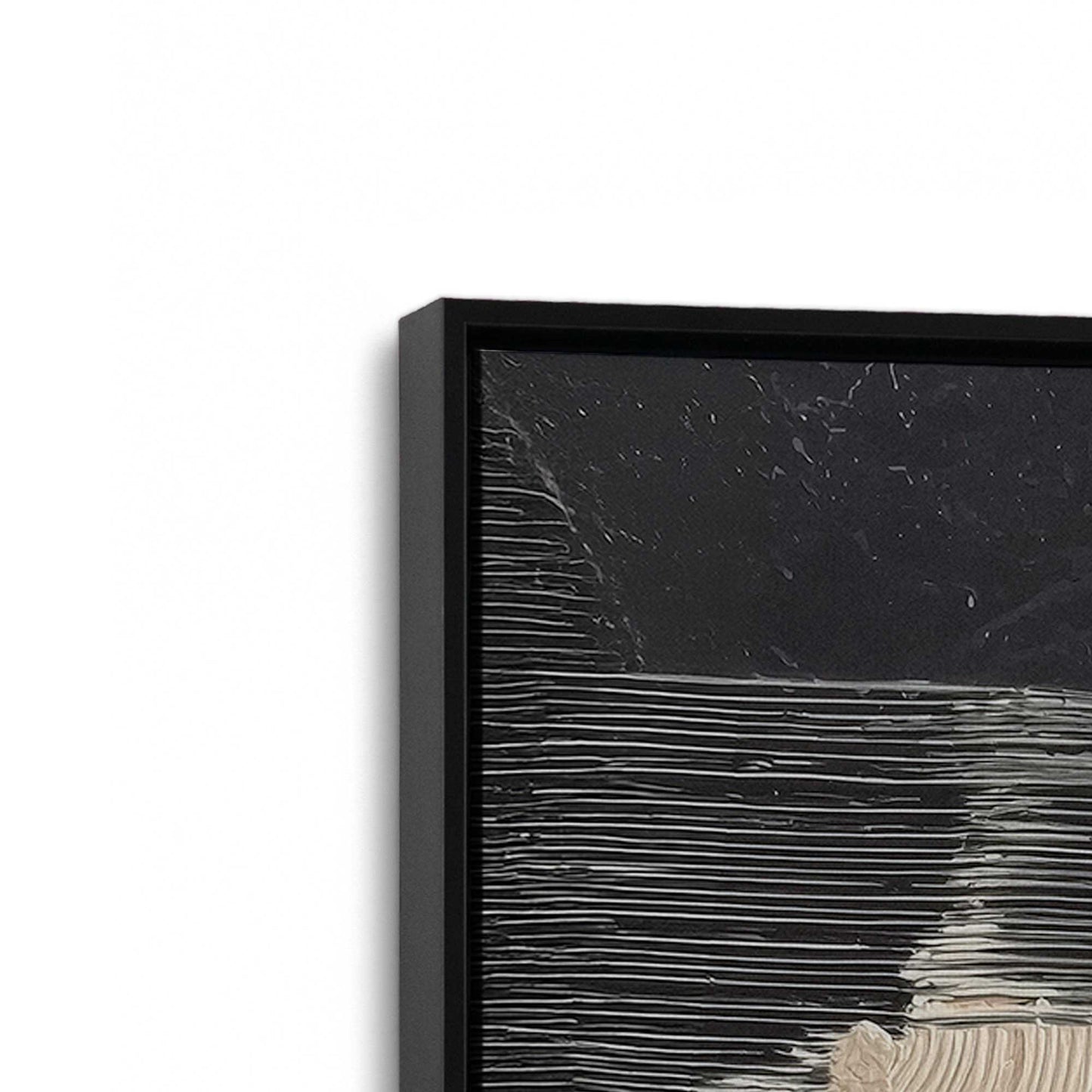 [Color:Satin Black], Picture of art in a Satin Black frame at an angle