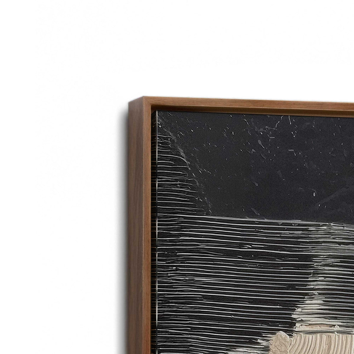 [Color:Walnut], Picture of art in a Walnut frame at an angle