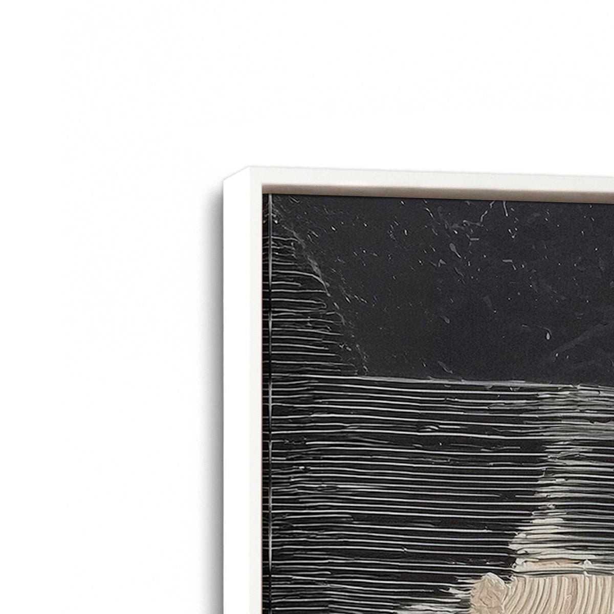 [Color:Opaque White], Picture of art in a White frame at an angle