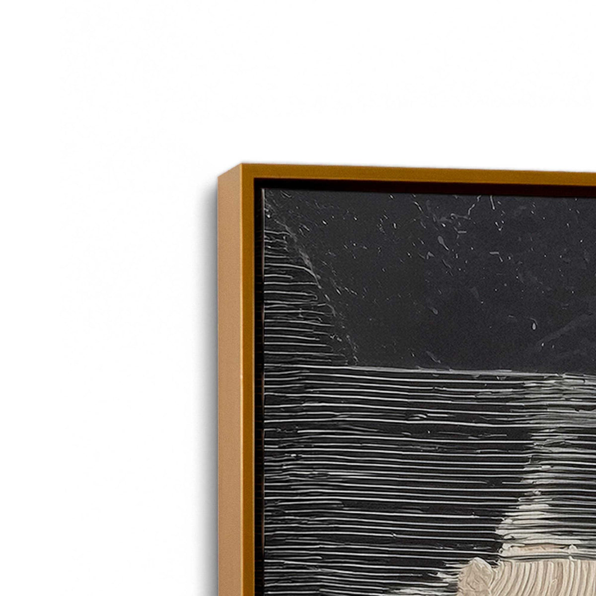 [Color:Polished Gold], Picture of art in a Polished Gold frame at an angle