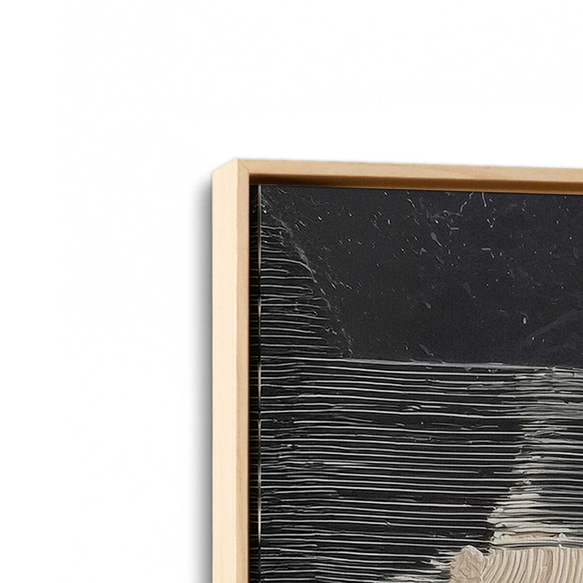 [Color:American Maple], Picture of art in a American Maple frame at an angle